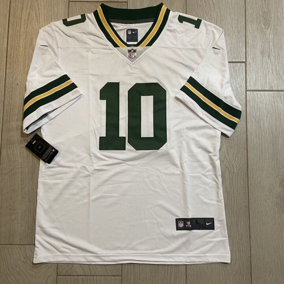 XL Adult Green Bay Packers #10 Jordan Love White Jersey